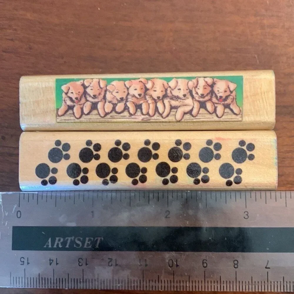 Lot of Rubber Stamp Wooden Mount Animal Collection